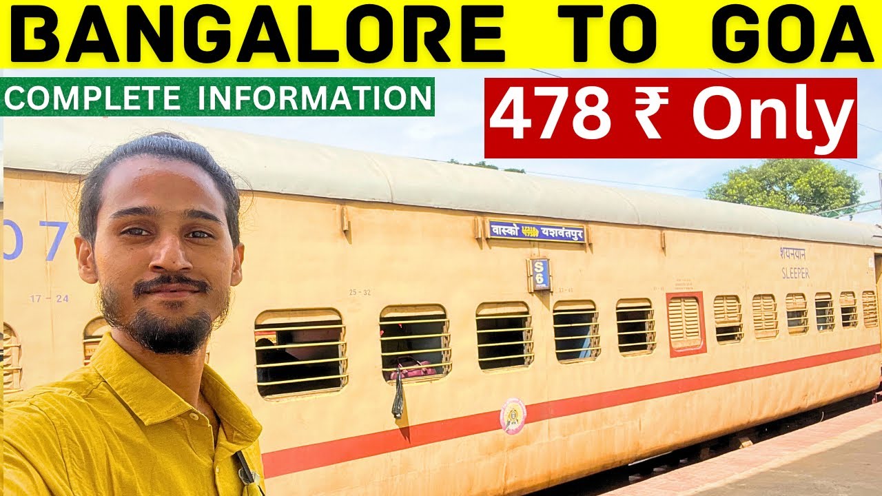 Bangalore To Goa 🏖️ | Vasco Da Gama To Baga Beach 🏝️ | Bangalore To Goa By Train 🚂