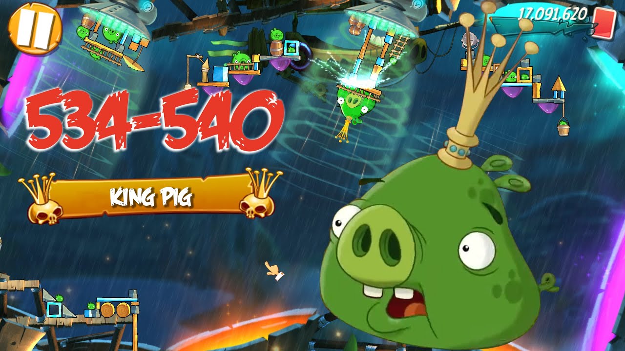 BAMBOO FOREST GRAVITY GROVE - ANGRY BIRDS 2 PC LEVEL 534-540 BOSSLEVEL KING PIG