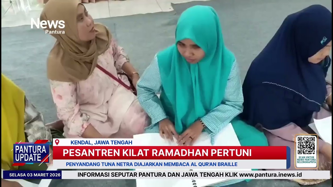 Pesantren kilat ramadhan Pertuni Kendal dengan belajar baca Al Qur'an braille 