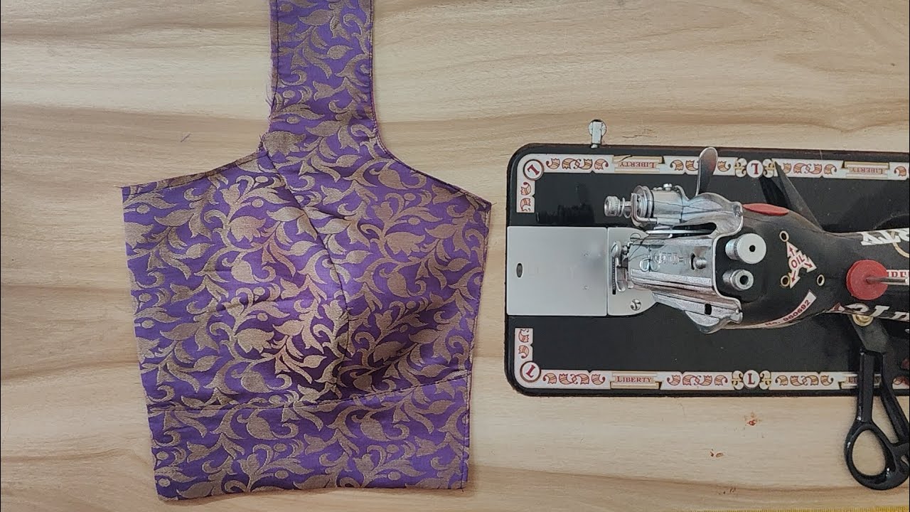 38 size three piece princess cut blouse cutting and stitching।3  piece princess cut blouse cutting।