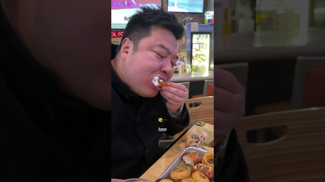 Eating buffalo wild wings in California #trump #china #buffalowildwings #fastfood #chinese 