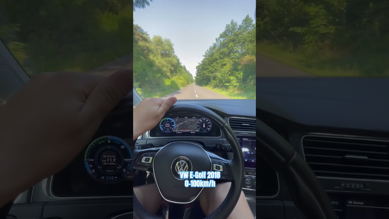 Volkswagen E-Golf 0-100 km/h  #ukraine #automobile #volkswagen #golf #egolf #електрика #україна
