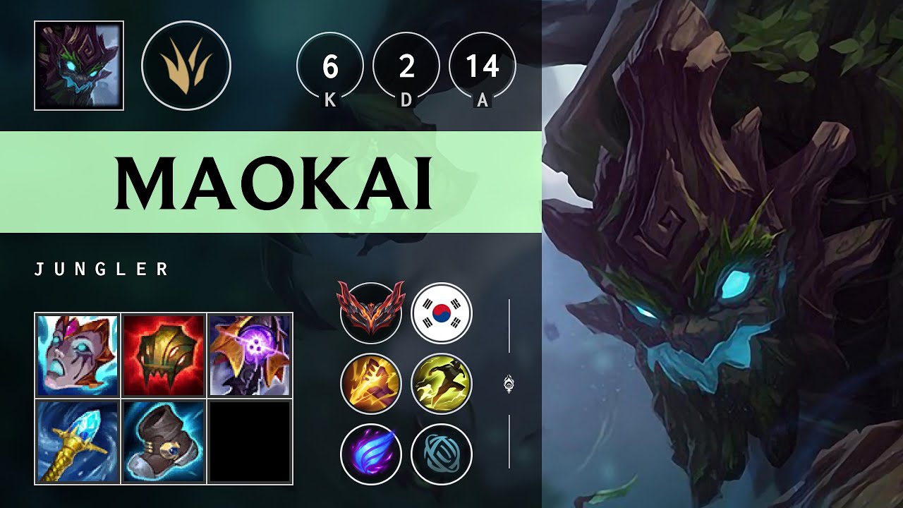 Maokai Jungle vs Karthus - KR Grandmaster Patch 25.13