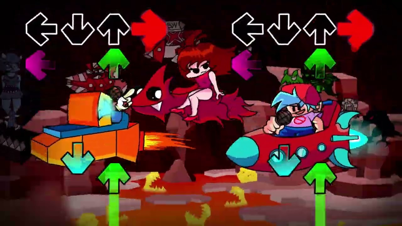 Friday Night Funkin' VS Geometry Dash | Friday Night Dashing (FNF Mod) | Striker