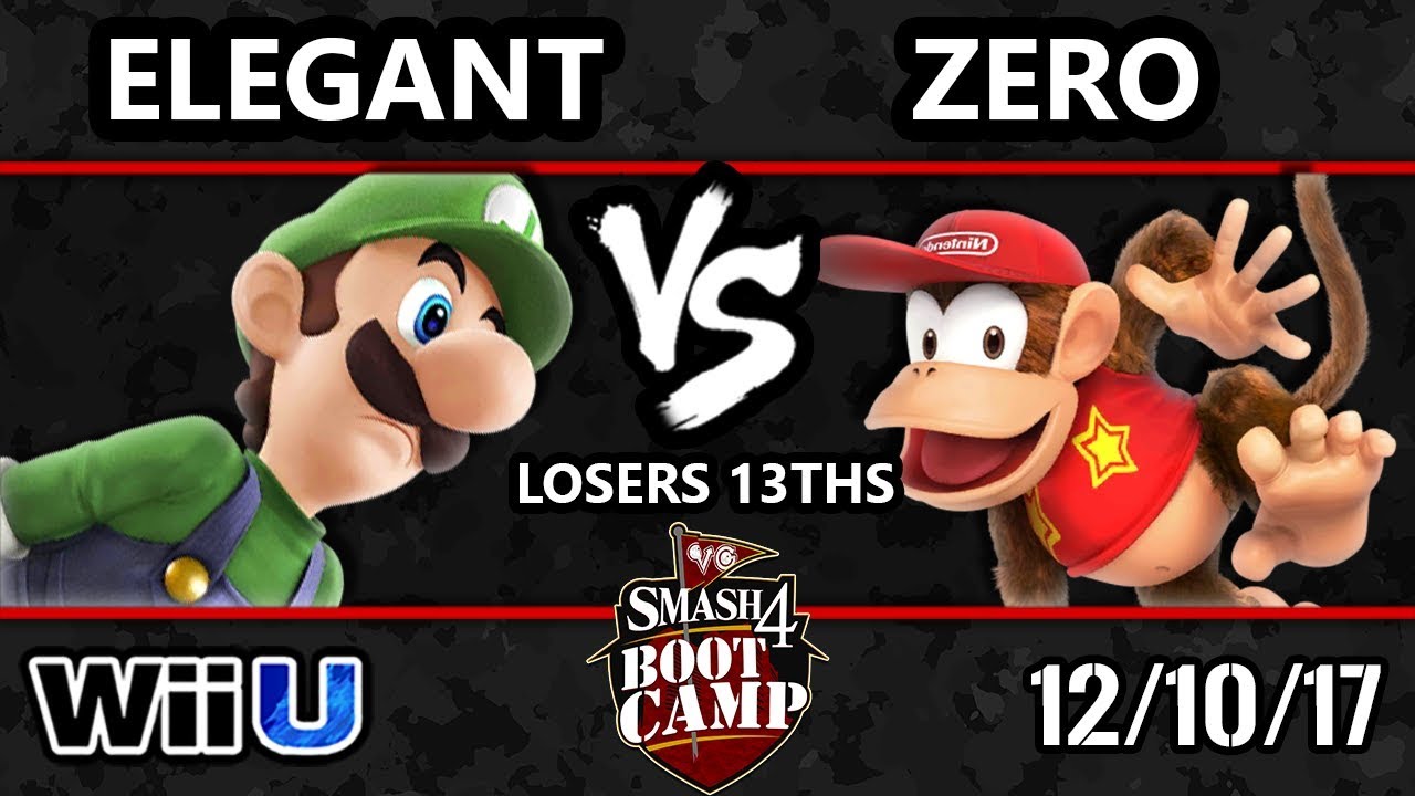 S4BC Smash 4 - TSM | Zero (Diddy Kong) vs BSD | Elegant (Luigi) - WiiU Loser's 13ths