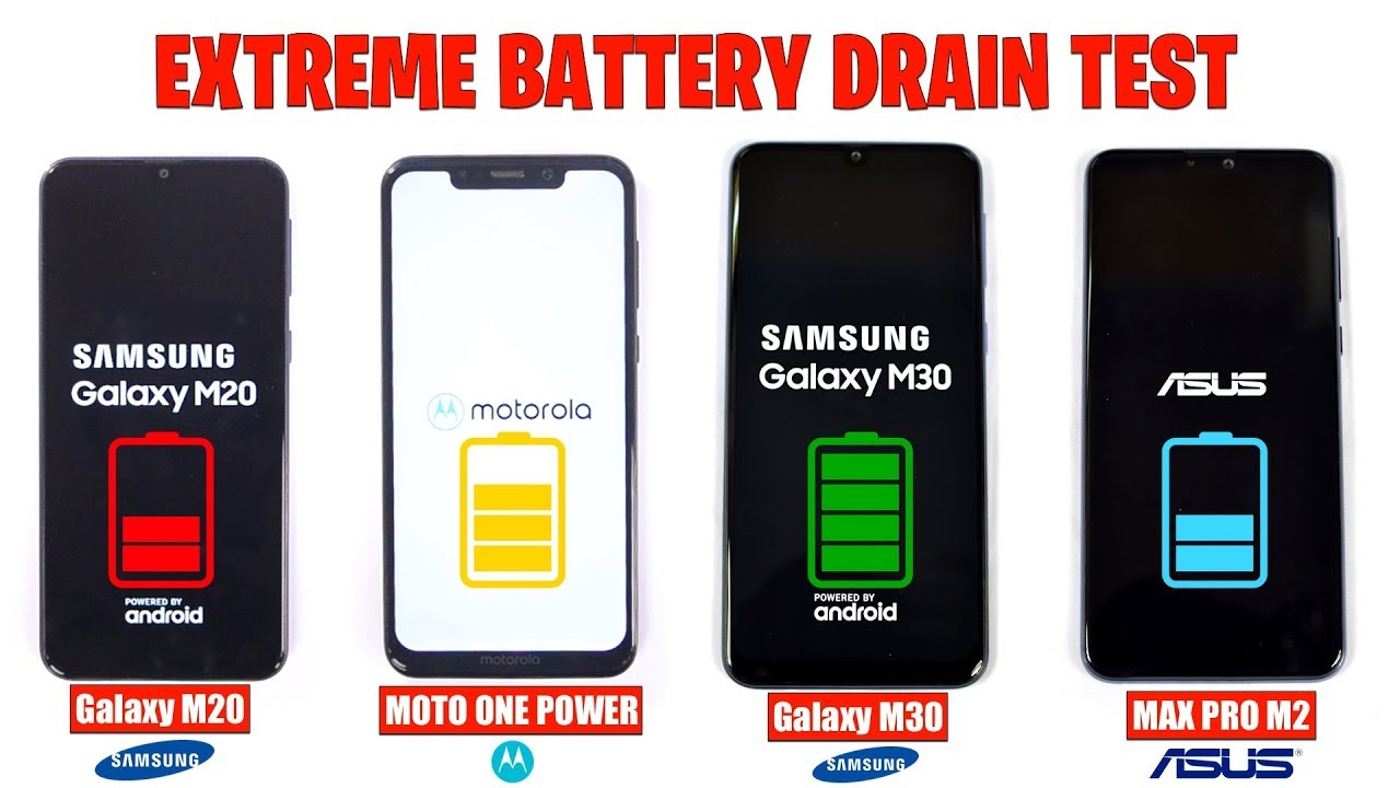 Galaxy M30 vs Zenfone Max Pro M2 vs Galaxy M20 vs Moto One Power - EXTREME BATTERY DRAIN TEST 😱🔥