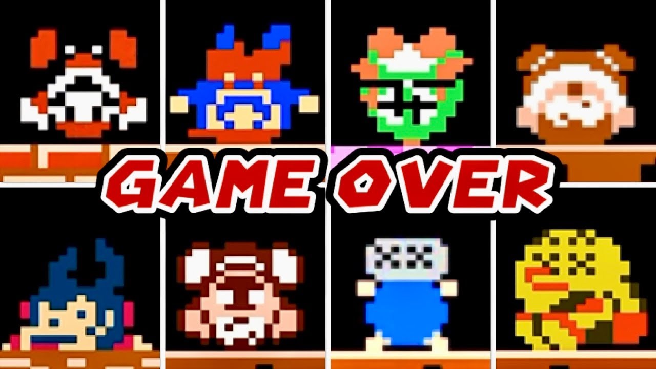 Evolution of Mappy NES Hacks Game Over Screens & Death Animations - 4K