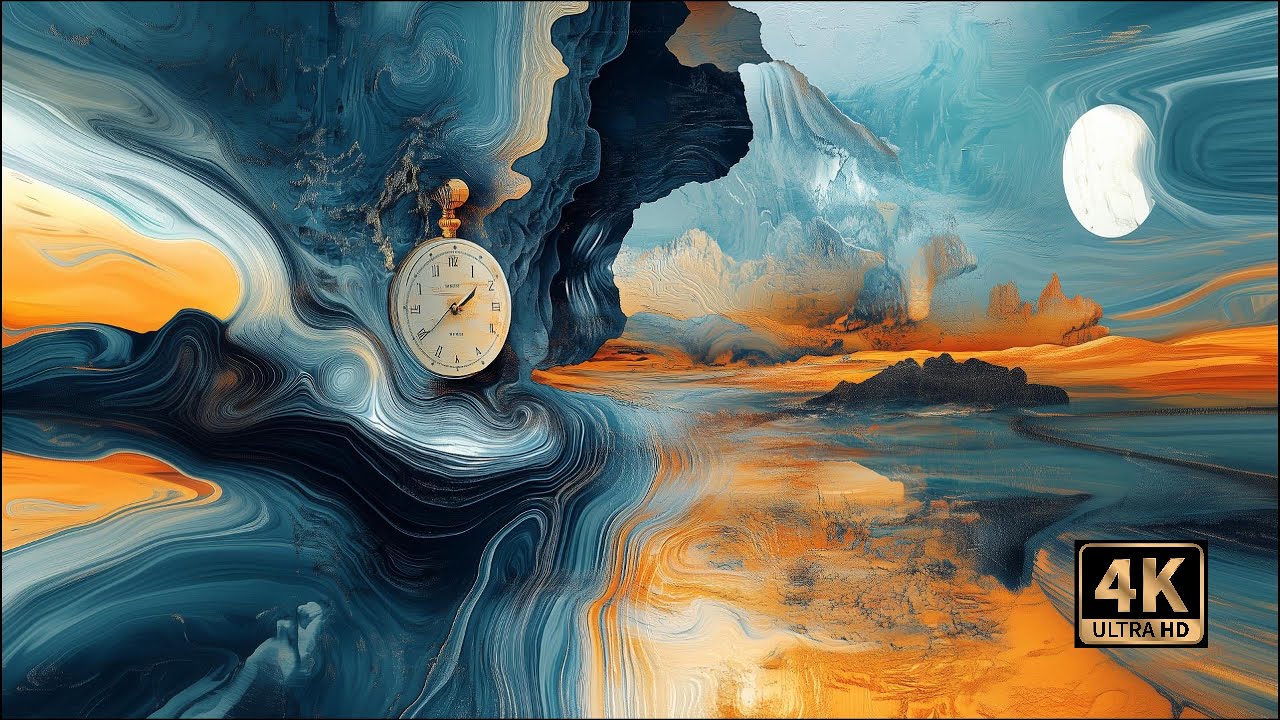 Hypnotic 4K Abstract Art Screensaver | Static Digital Painting for Frame TV (2 Hours)