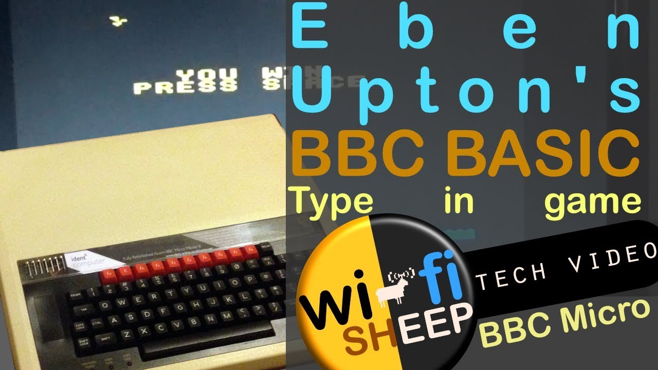 Trying out Eben Upton's type in BBC BASIC game (Wi-Fi Sheep tech video)