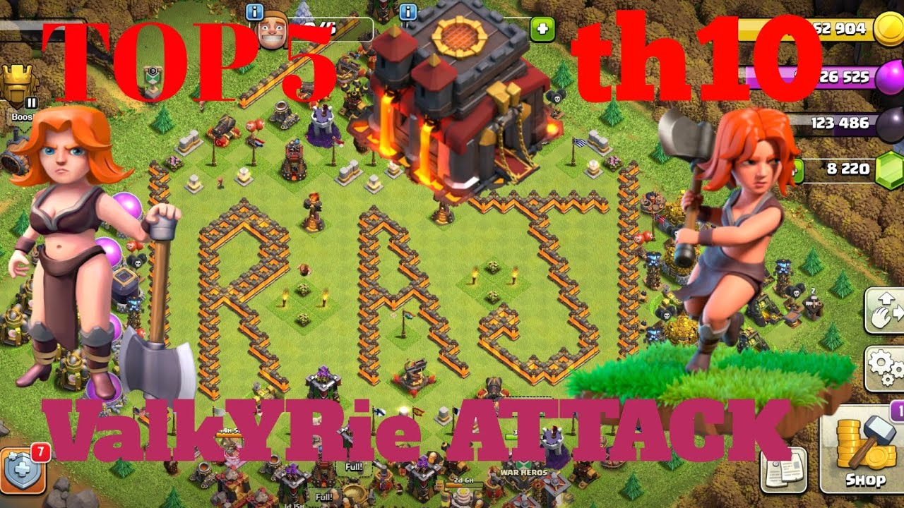 Top 5 ValkYRie Attack|| COC || RAJGAMING || CLASHOFCLANSINDIA