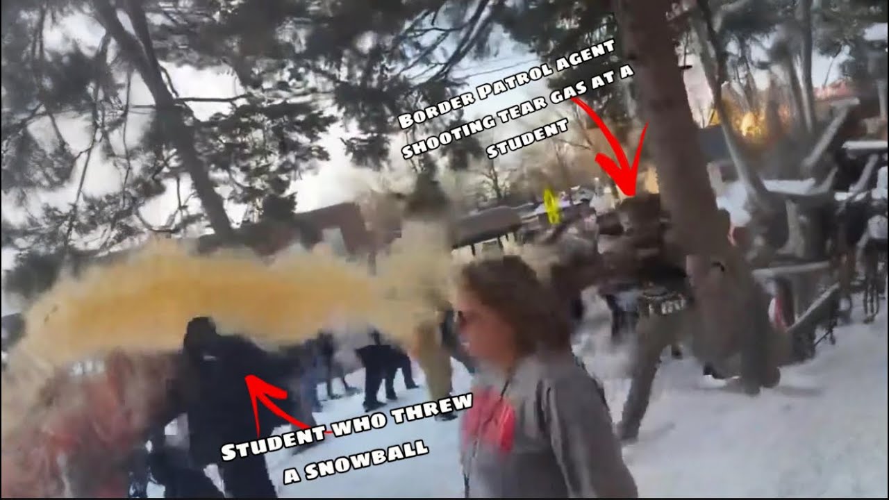 BORDER PATROL AGENTS DEPLOY TEAR GAS ONTO A HIGHSCHOOL CAMPUS