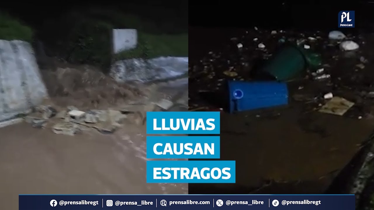 Intensas lluvias provocan inundaciones en Guatemala; muro colapsa y viviendas resultan afectadas