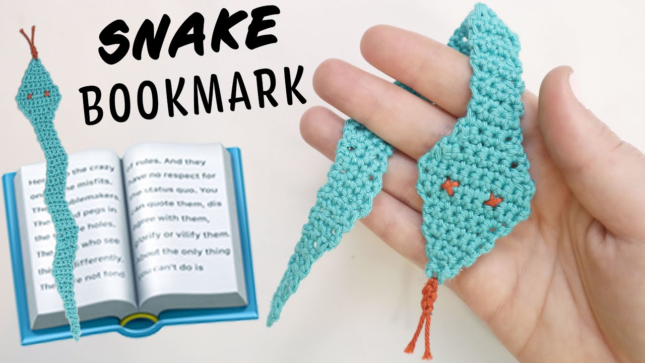 How To Crochet A Snake Bookmark | Beginner Friendly Crochet Pattern