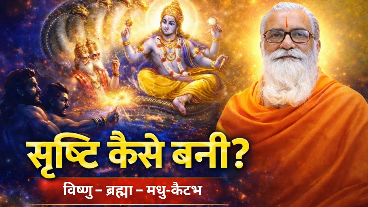 LIVE🔴“सृष्टि का आरंभ कैसे हुआ? विष्णु, ब्रह्मा और मधु-कैटभ की कथा” 