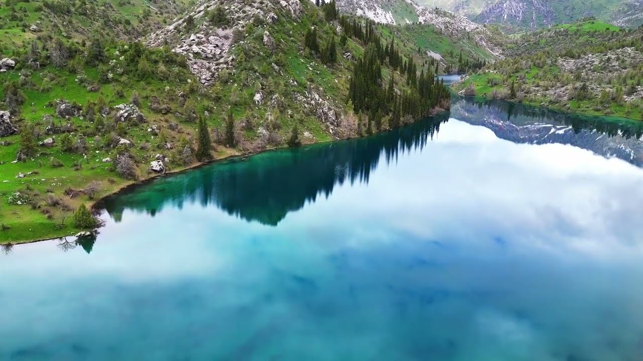 Watch and relax. Iyri-Kul (Iri-Kul) lake, Kyrgyzstan