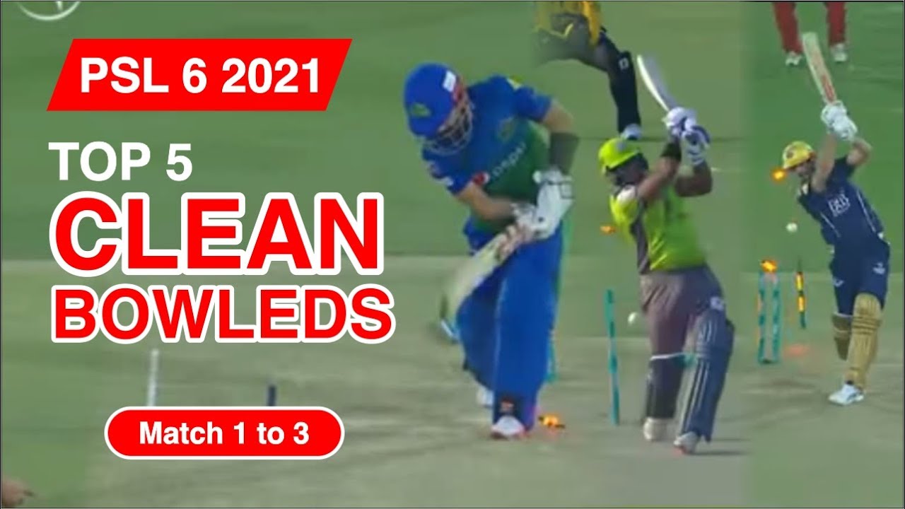 Top 5 Clean Bowled Wickets in PSL 6 | Match 1 to 3 | The Fives