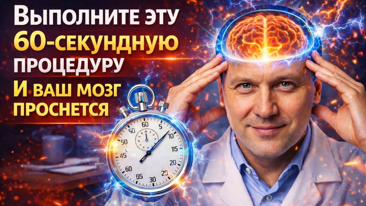 Выполните эту 60-секундную процедуру — и ваш мозг проснется  ||Доктор Юсу