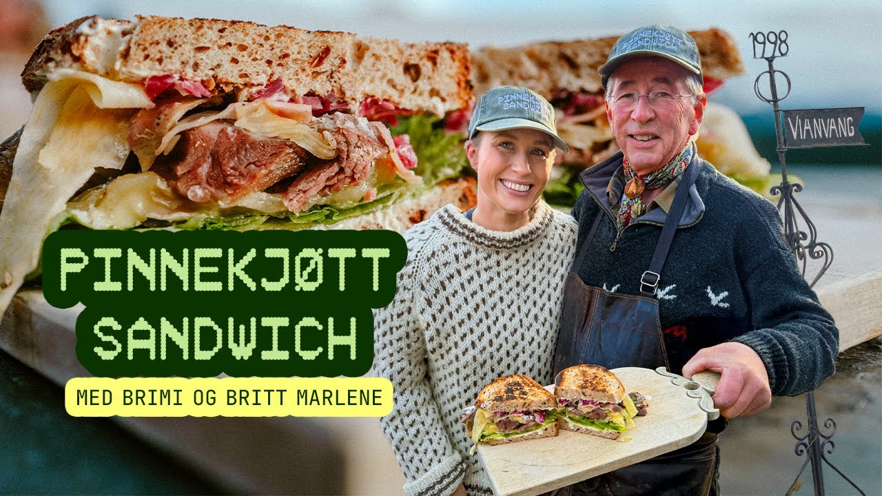 Pinnekjøttsandwich med Brimi og Britt Marlene
