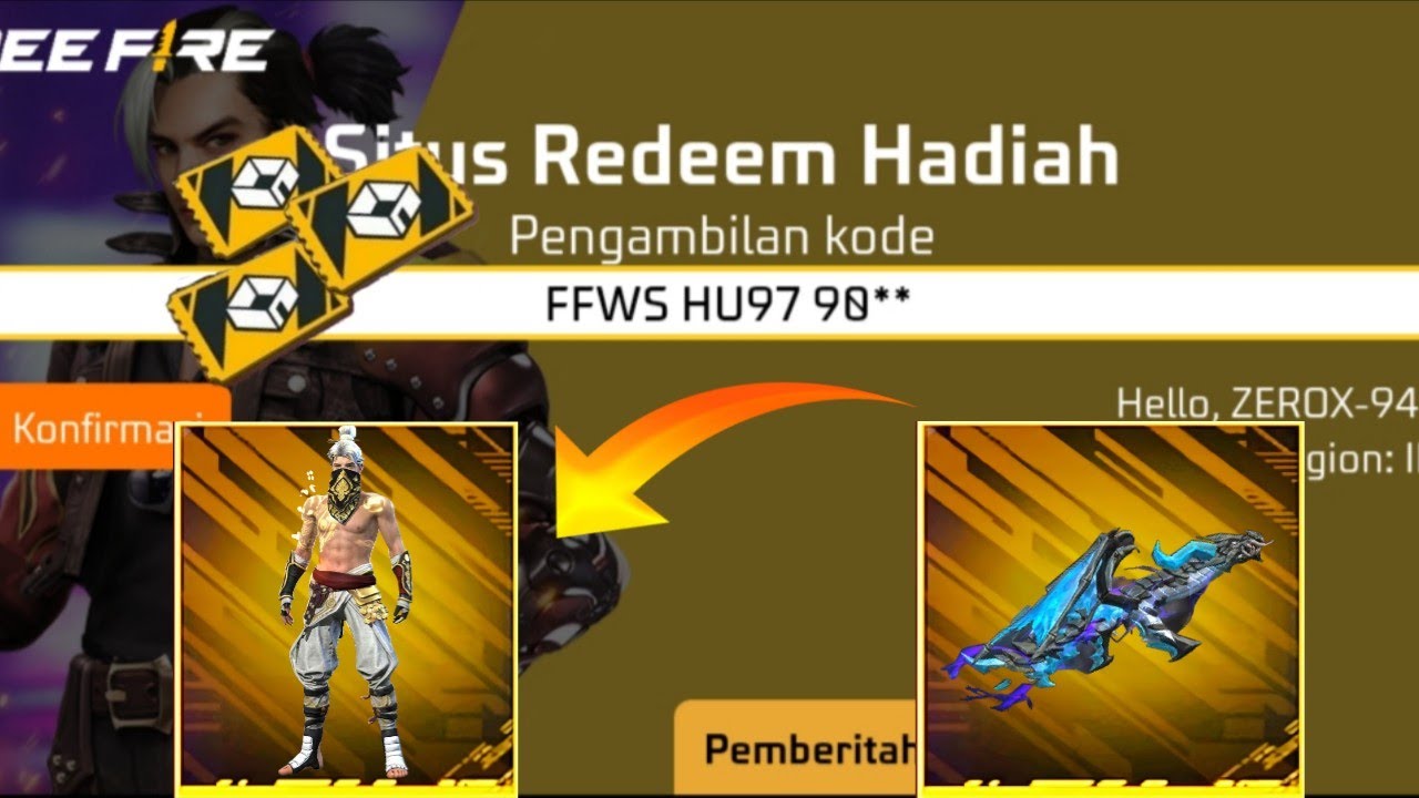 Indonesia India Server New Redeem Code Today 😋 Garena Free Fire