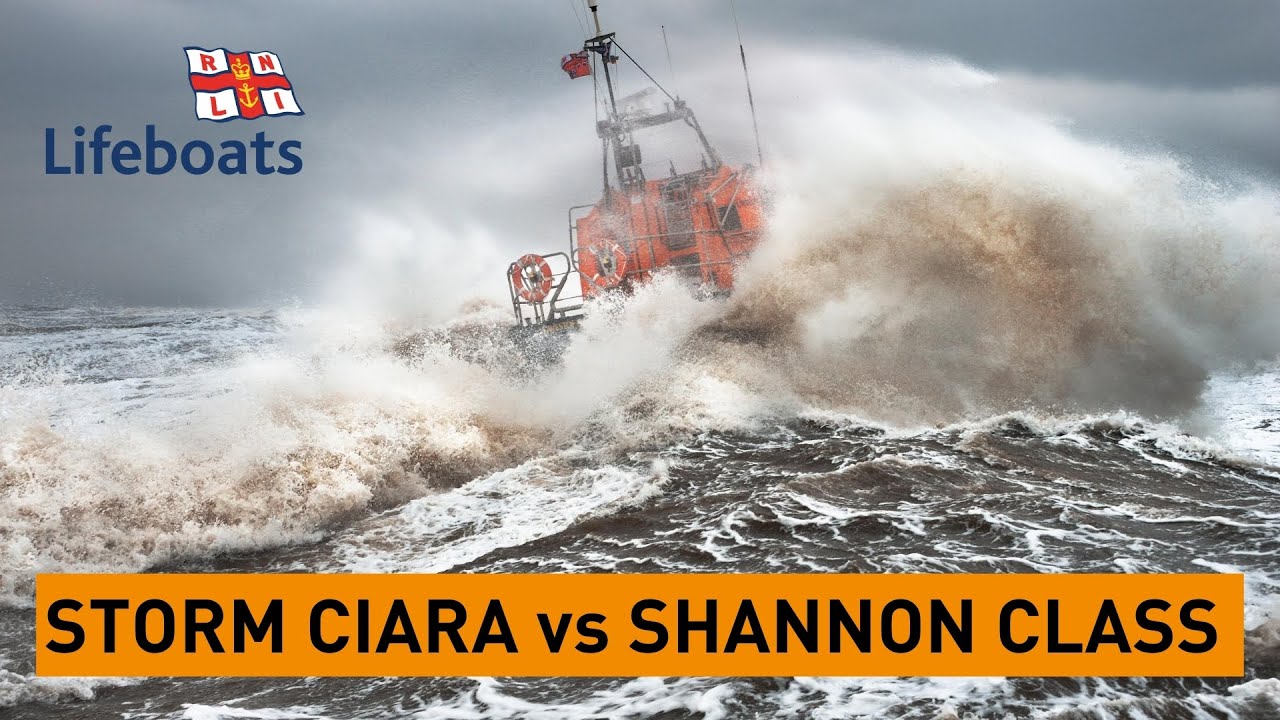 The breathtaking moment RNLI Hastings Shannon class took on Storm Ciara