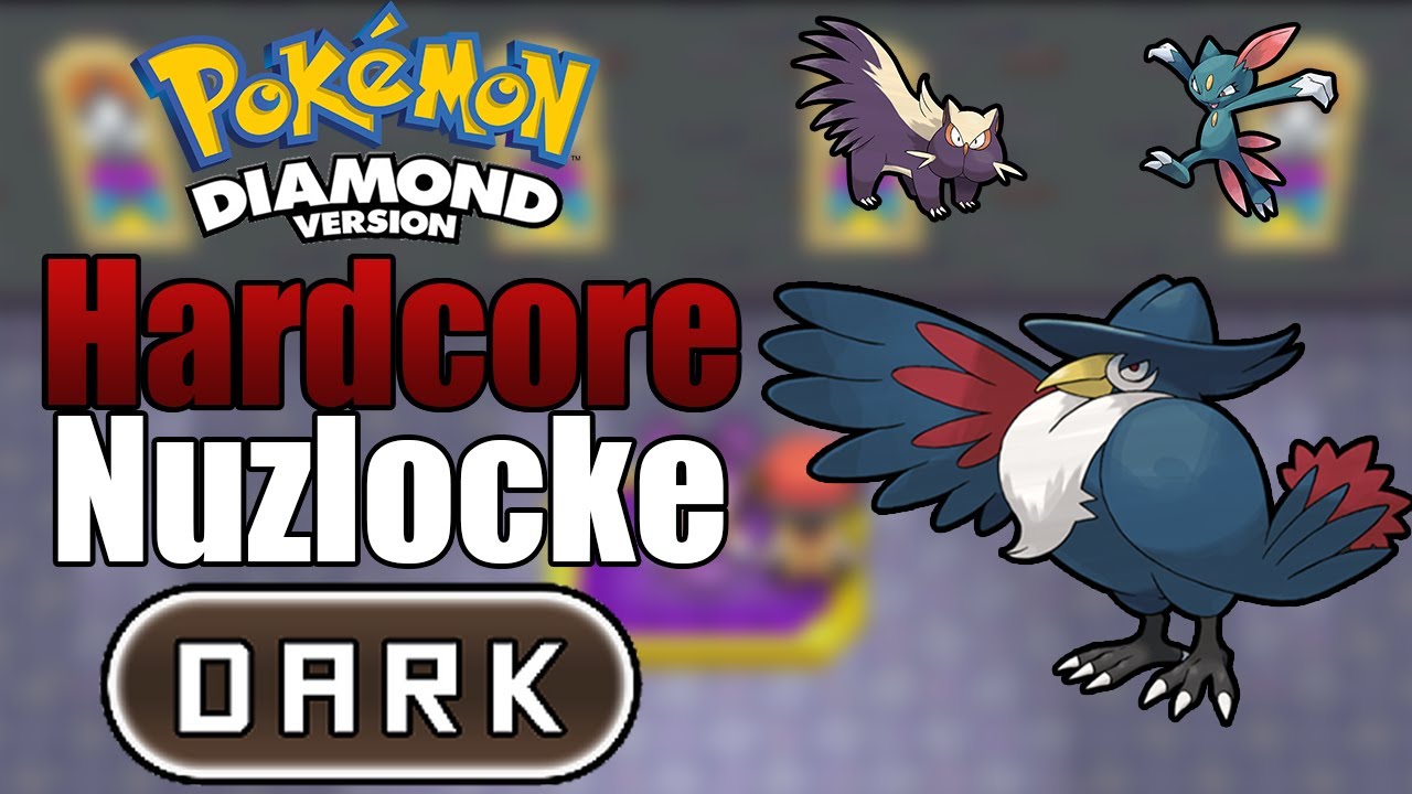 Pokemon Diamond Dark Types Only Hardcore Nuzlocke - (без предметов, прокачки и т. д.)