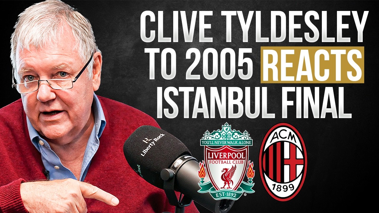 Voice of FIFA, Clive Tyldesley reacts to the 2005 Champions League Final
