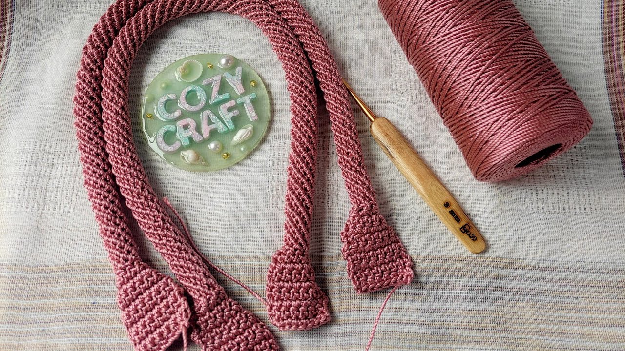 Crochet Bag Handle (Spiral Rope)