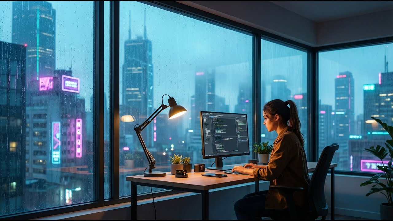 Cyberpunk Lofi for Deep Focus & Night Work | Neon Room Season 2 · Session 01