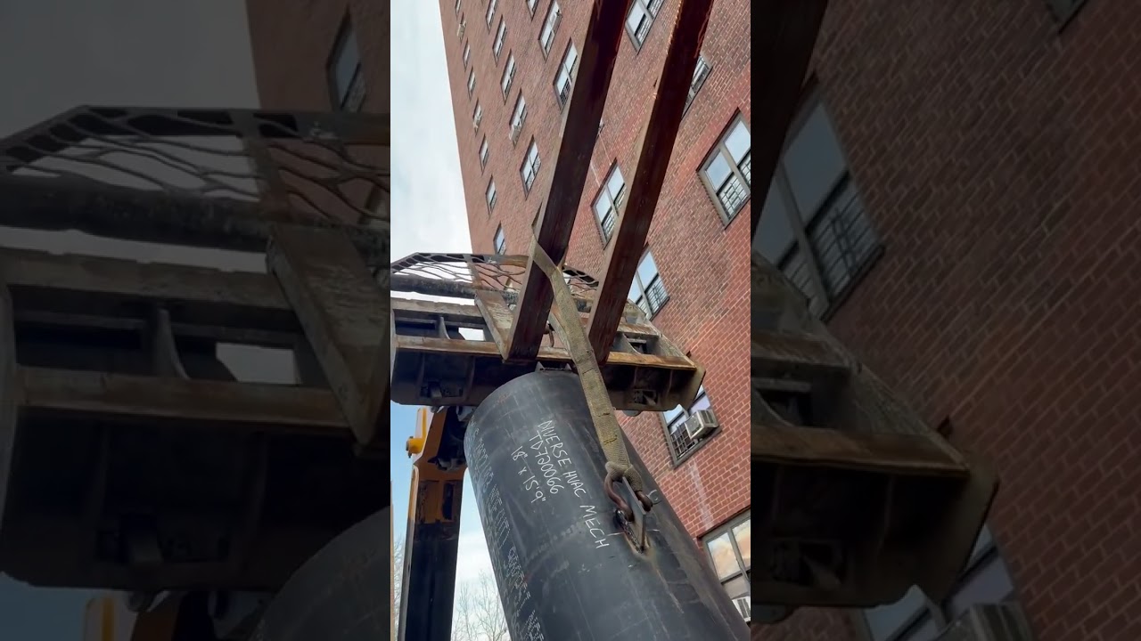 HVAC  rigging 18&rdquo; steamline