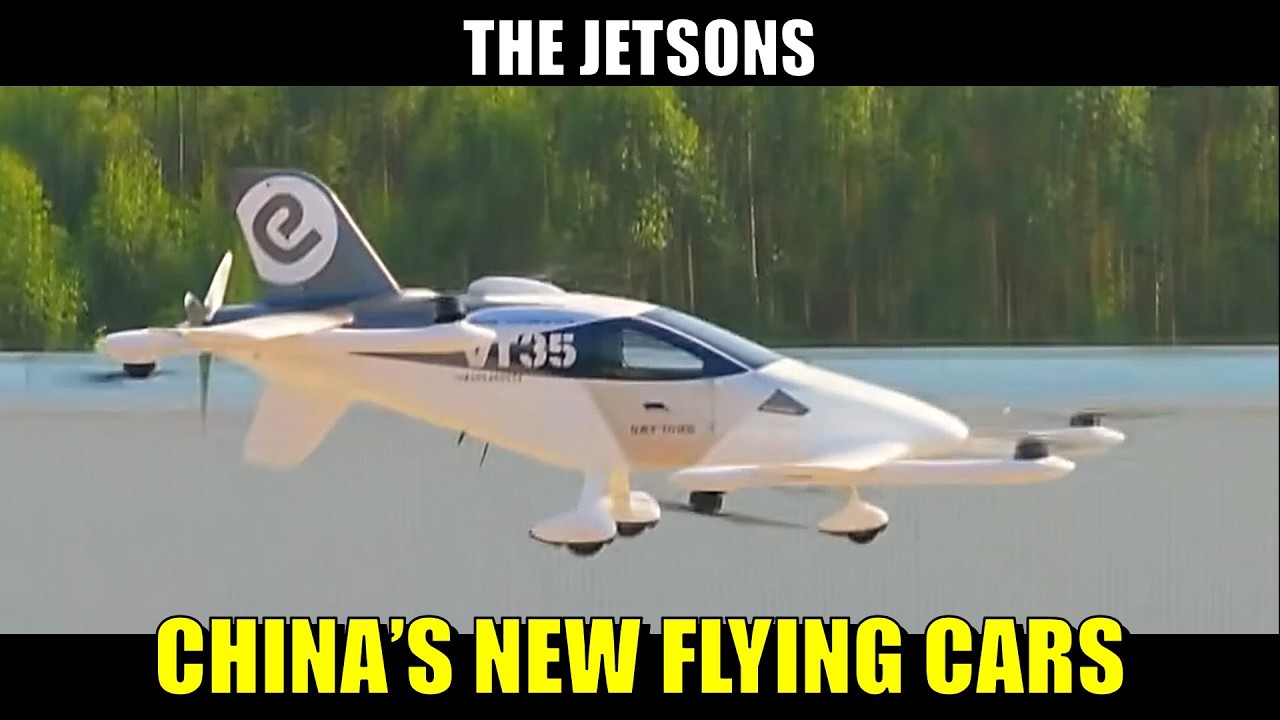 Китайский eVTOL с вертикальным взлётом с крыши: двухместный и восьмиместный летающий автомобиль