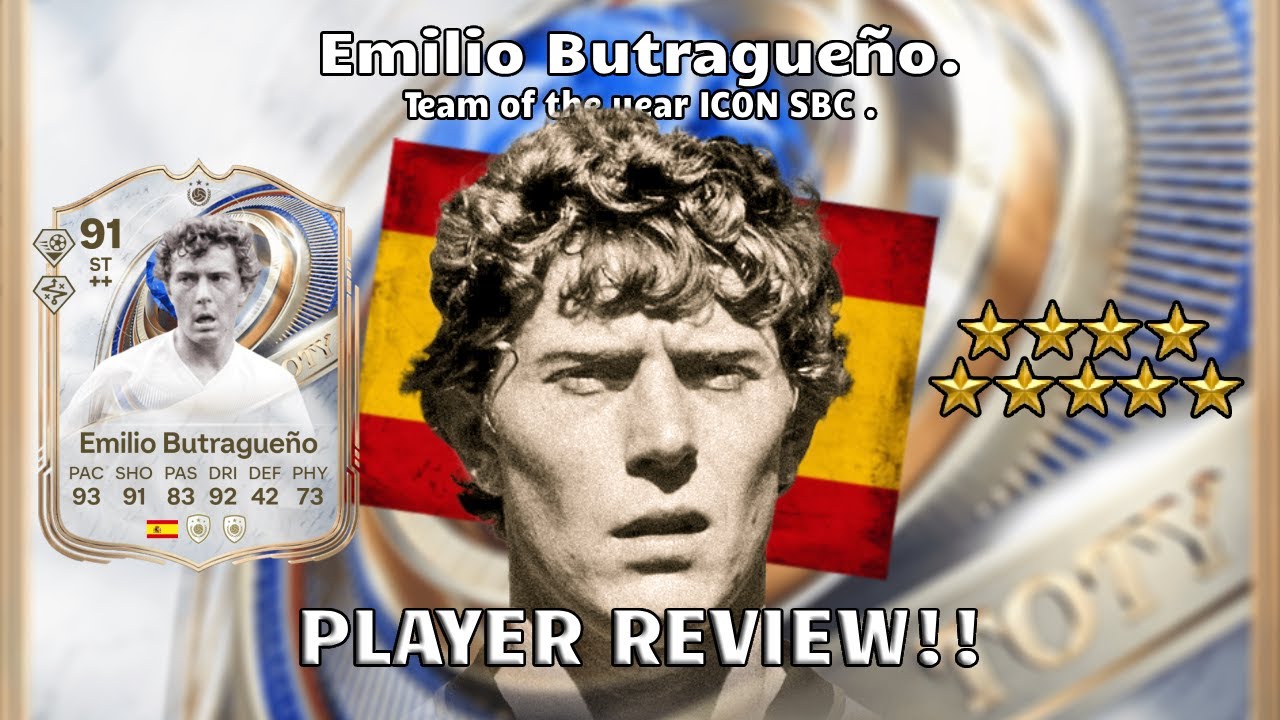 🔵⚽ 91 Rated Emilio Butragueño Player Review! Team of the year ICON SBC🔵⚽. FC 26 Ultimate Team