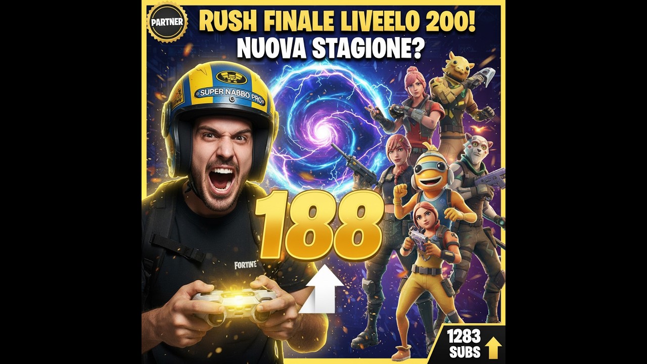 🔥 FORTNITE LIVE: RUSH FINALE LIVELLO 200?! 🚀 CHIUDIAMO IL PASS ASPETTANDO LA NUOVA STAGIONE! | Road