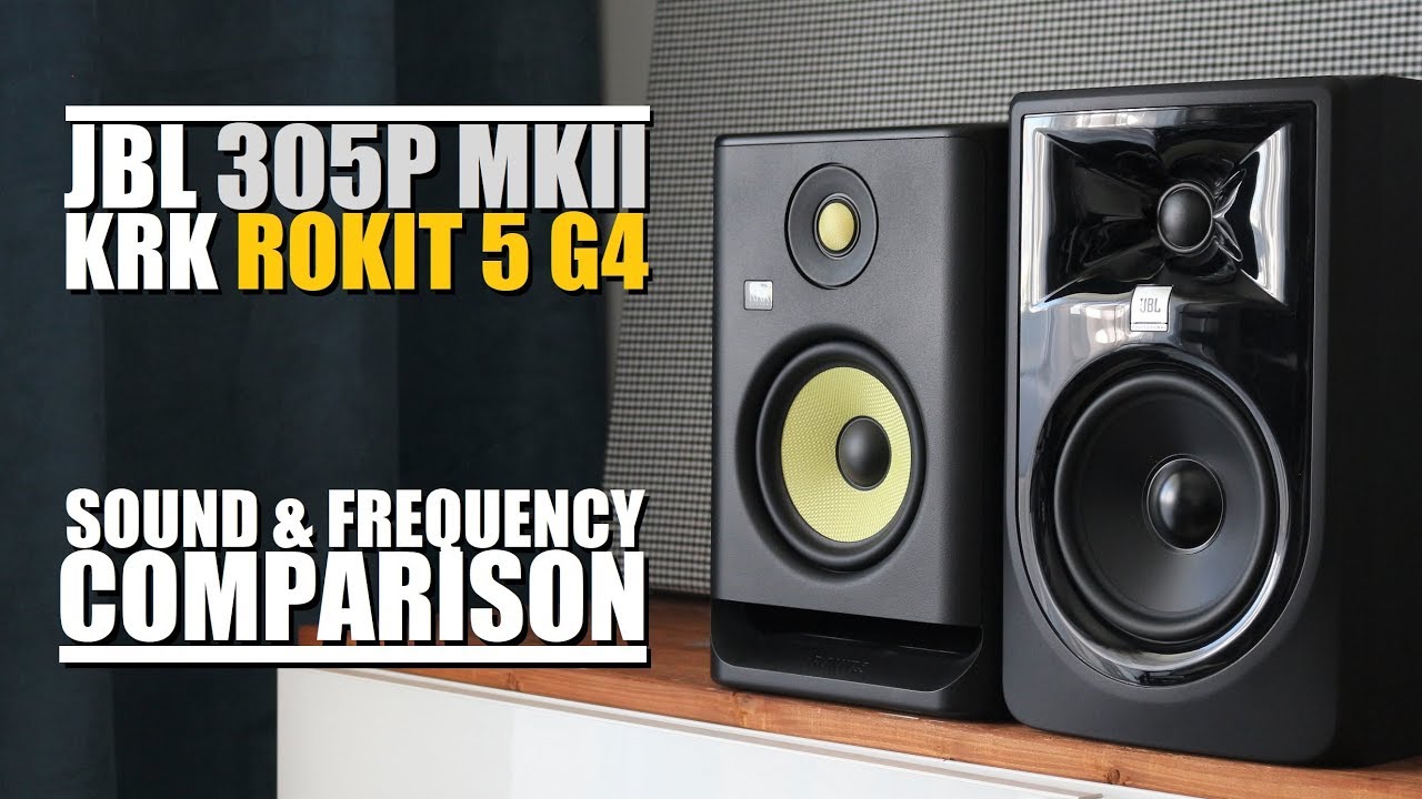 KRK Rokit 5 G4 RP5G4 против JBL 305P MKII || Сравнение звука и частотных характеристик