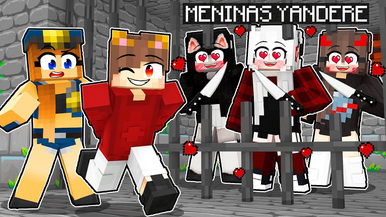 RAFAEU foi PRESO na MESMA CELA que AS MENINAS YANDERE no Minecraft