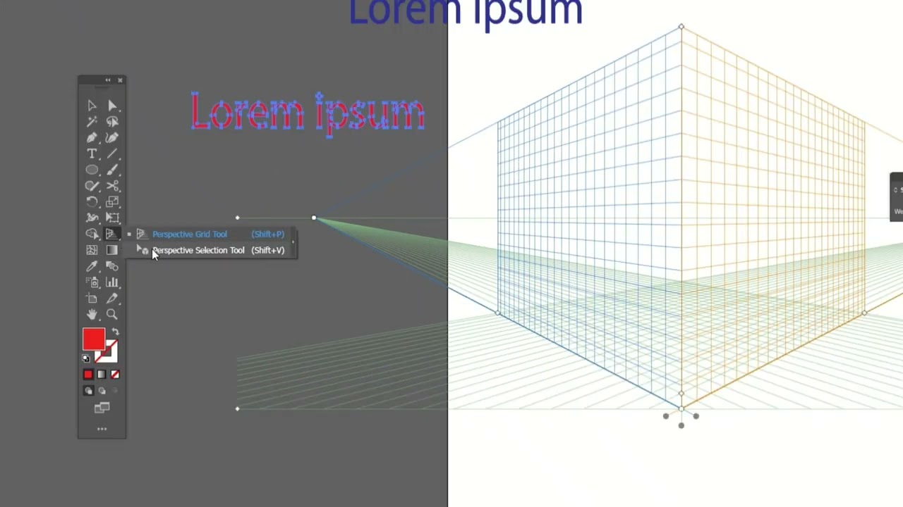 Perspective grid tool in Adobe Illustrator