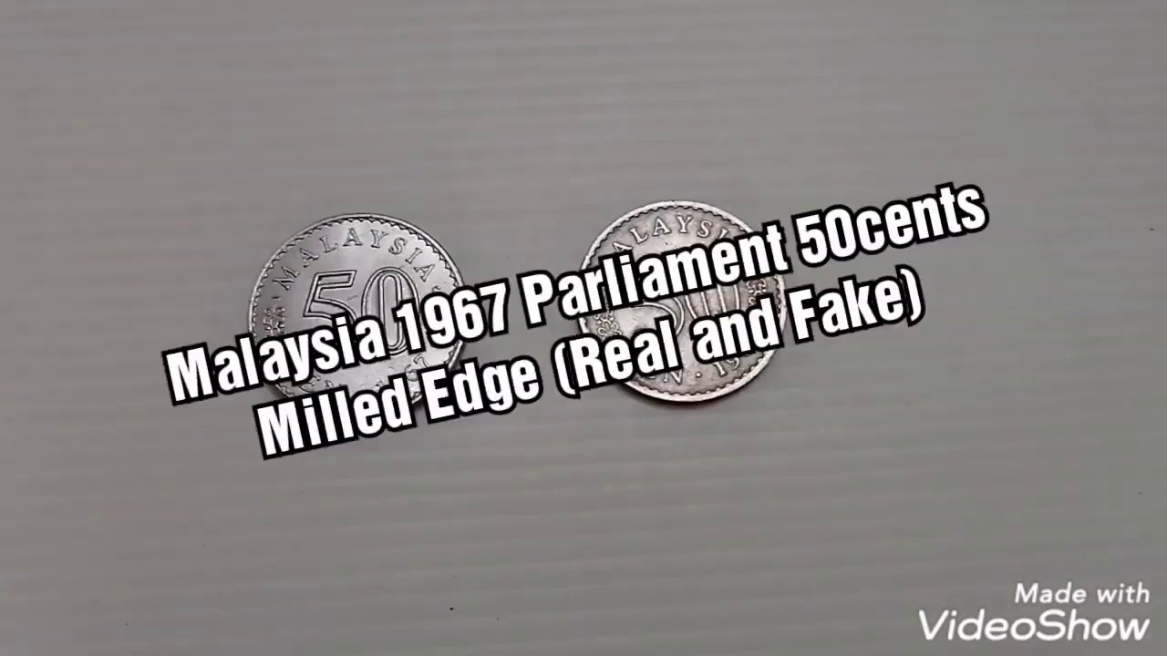 1967 Malaysia Parliament 50cents Milled Edge Coin