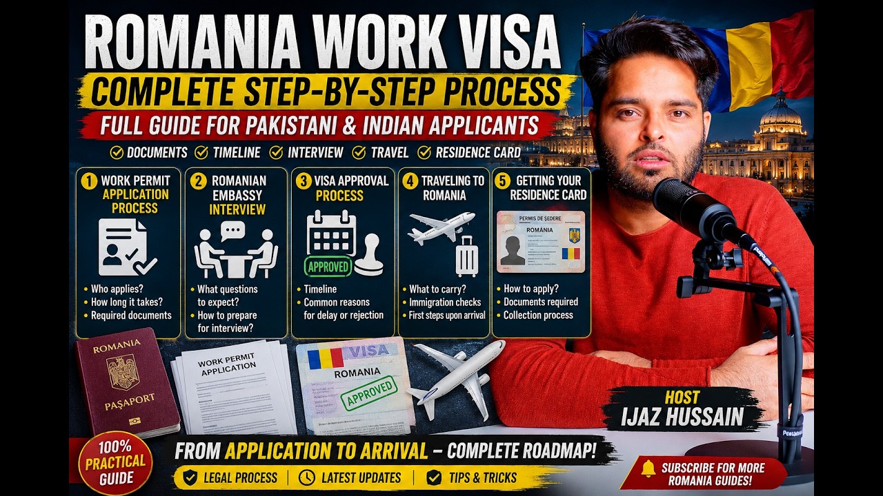 Romania Work Visa Full Process 🇷🇴 | Work Permit, Embassy Interview, Visa Approval, Residence Card