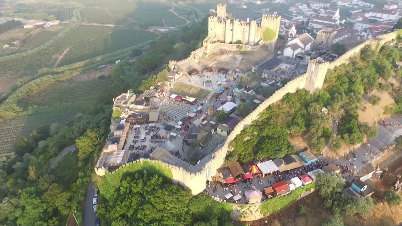 Óbidos castle, Portugal Aerial View