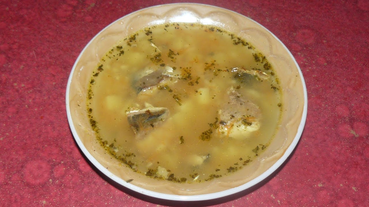 Суп с рыбными консервами и рисом. Рецепт без зажарки.
