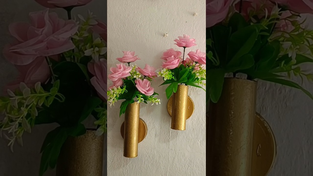 best use out of Waste | cardboard roll flower holder #ytshorts #shorts