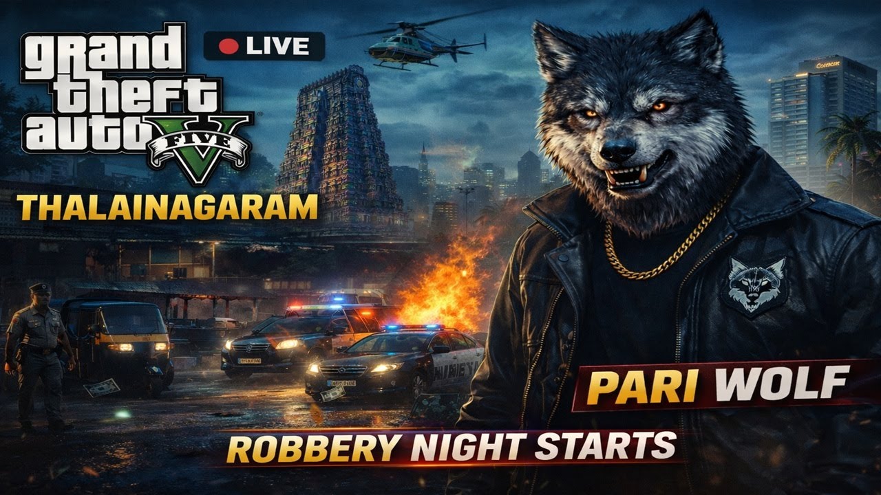 GTA V Thalainagaram RP 🔥 | Robbery Night Starts 💰🚔 | Pari Wolf Live Tamil