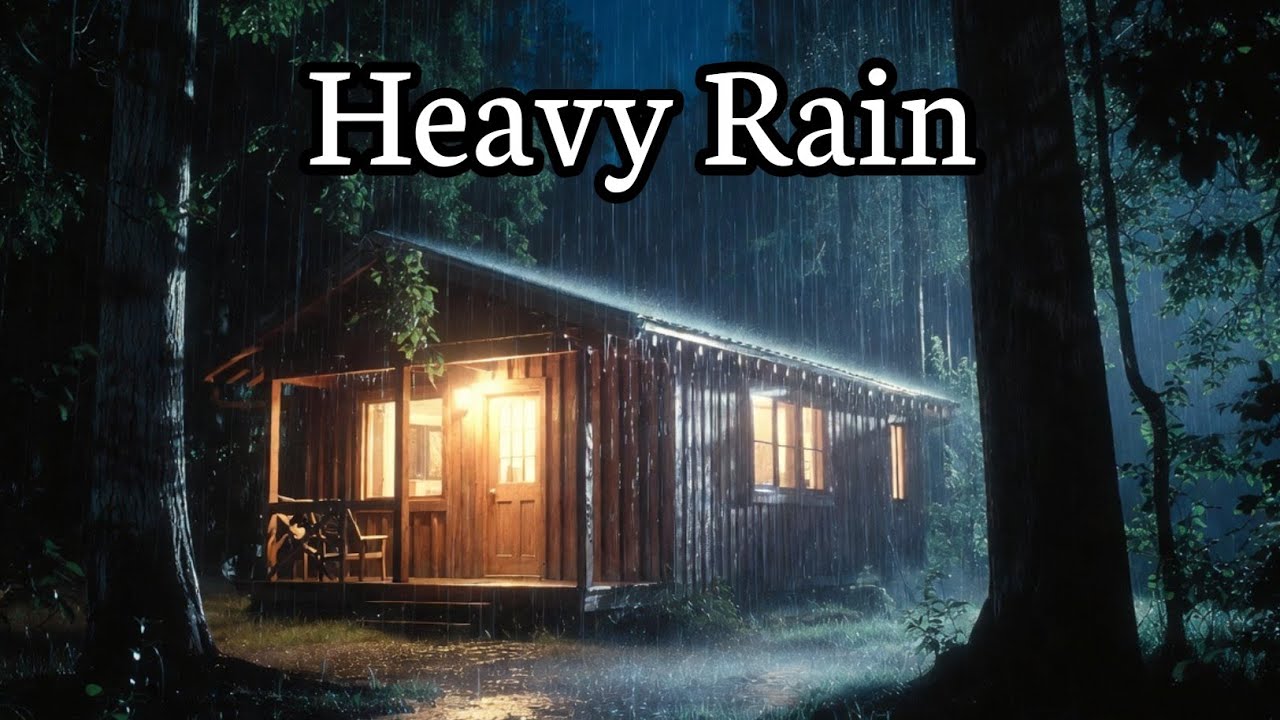 Heavy Rain on Tin Roof for Deep Sleep 🌧️😴 #deepsleep #rainsounds #heavyrain 