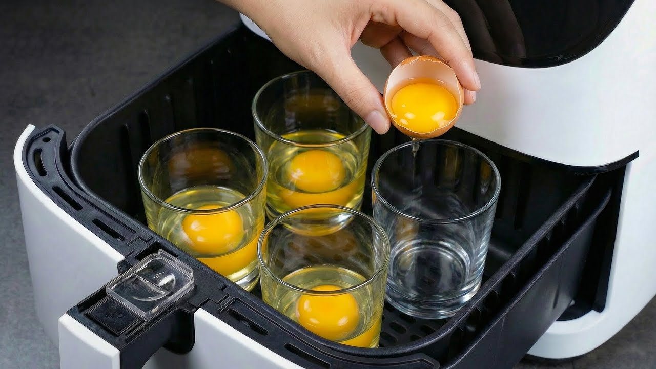 I Put RAW EGGS in Glasses and Cooked Them in an Air Fryer… 😳