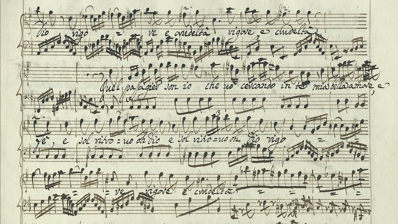 VIVALDI | Qual per ignoto calle, RV 677 | Cantata | Manuscript copy, text by Vivaldi