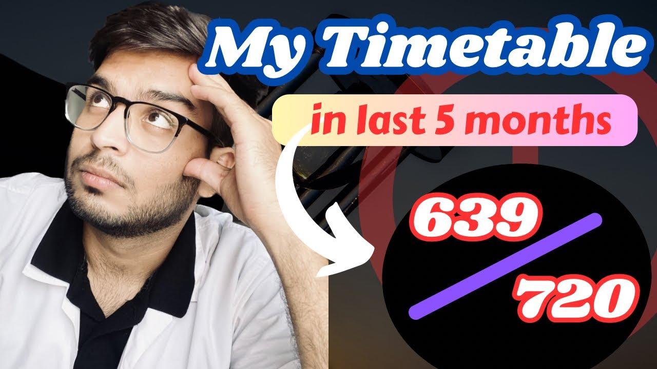 My Timetable in last 5 month for NEET prep#neet #neetstrategy #study #neet2022 #neetmotivation