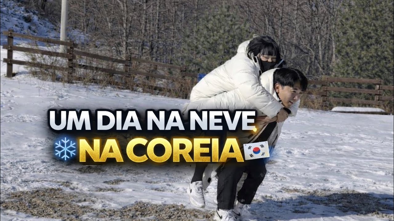 Como é um dia na neve na Coreia do Sul 🇰🇷❄️