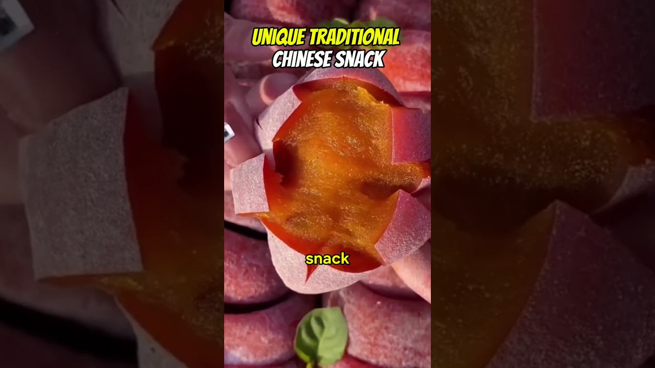 This Traditional Chinese Snack Is Made from Persimmons 🍂✨ #streetfood #viralshorts