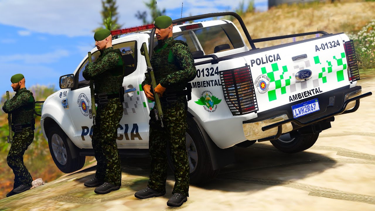 CARRO ROUBADO + PERSEGUIÇÃO | POLÍCIA AMBIENTAL | GTA 5 POLICIAL