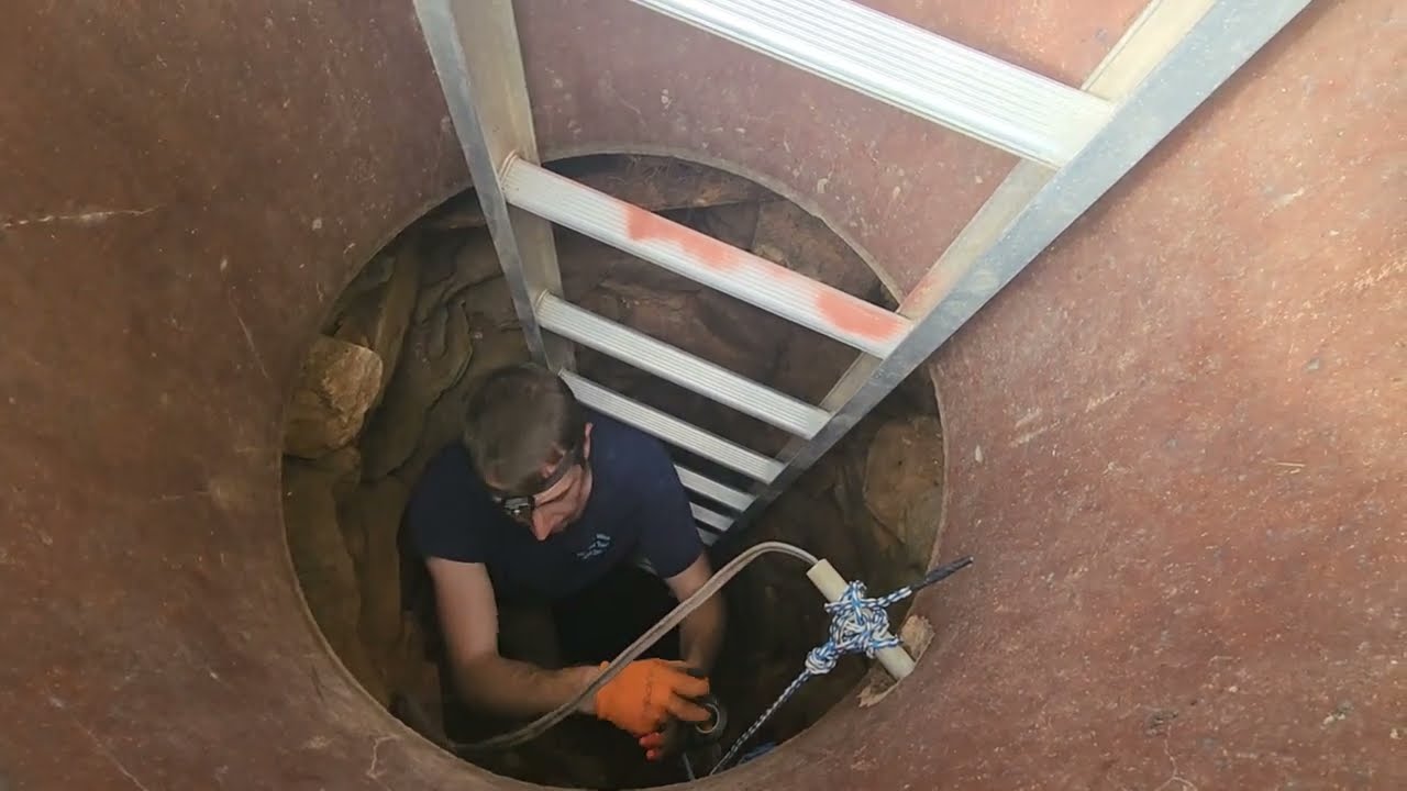 Helping my Brother While I Have the Flu, Well Pump Replaced in Old Rock Lined Well. Bad Check Valve.