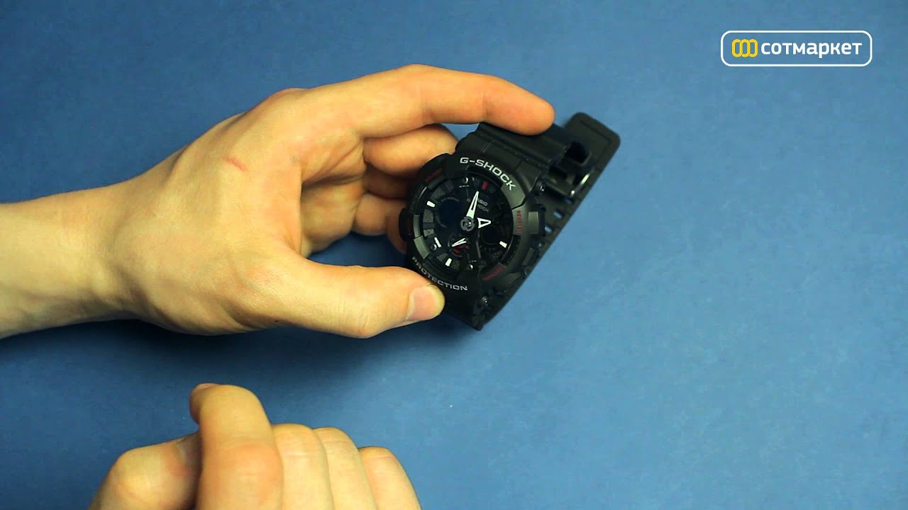 Видео обзор наручных часов Casio G-Shock GA-120-1A от Сотмаркета